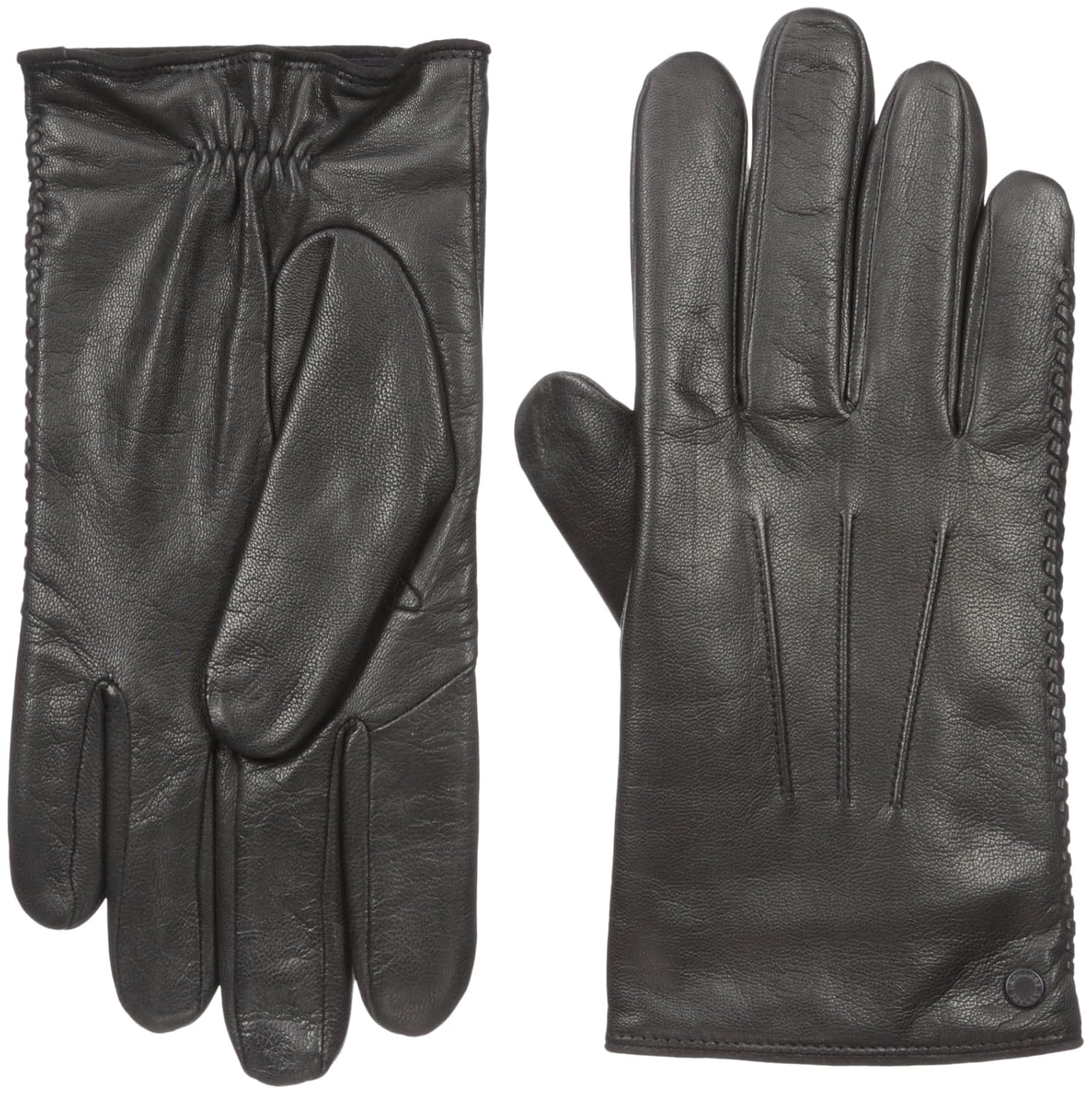 armani exchange 男式皮革手套 黑色 large/x-large